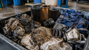 Ce reprezintă codul 15 02 02* – absorbanți, materiale filtrante, materiale de lustruire și îmbrăcăminte de protecție contaminate cu substanțe periculoase